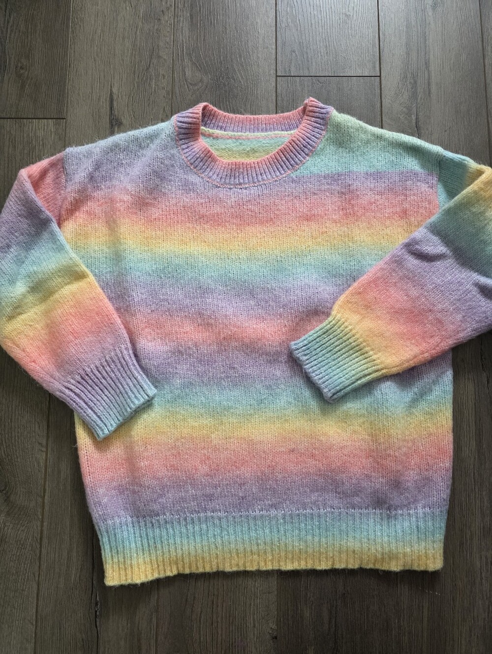 Rainbow Knit Sweater - Size Small